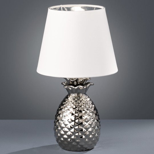 Keramiikka-pöytälamppu Pineapple, hopea