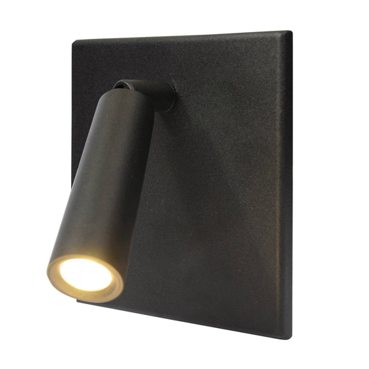 Lukulamppu BL1-LED, uppo-/pinta-asennus, musta