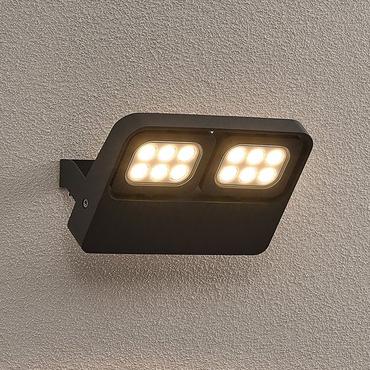 Lucande Kyrilo -LED-ulkokohdevalo, 12 LEDiä