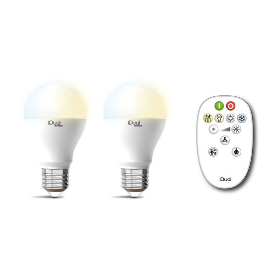 iDual Whites E27 A60 10W 2 kpl, kaukosäädin