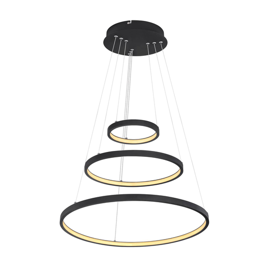 LED-riippuvalo Ralph, 3-lamppuinen, musta