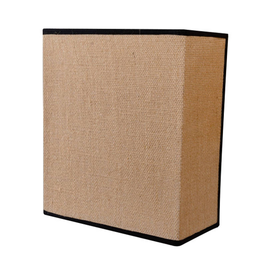 Seinälamppu Jute&black, ruskea, kulmikas