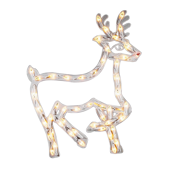Poro-ikkunasiluetti sisätiloihin + LED 50-lampp.