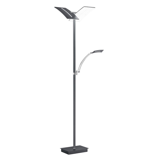 B-Leuchten Dual-LED-lattiavalo 2x, CCT antrasiitti