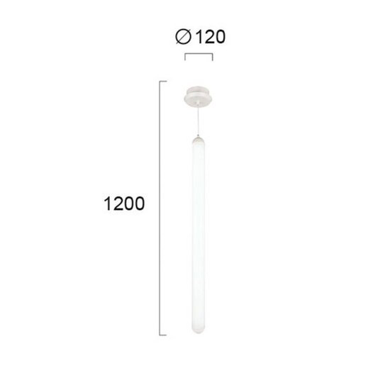 LED-riippuvalaisin Calypso lasia, valkoinen