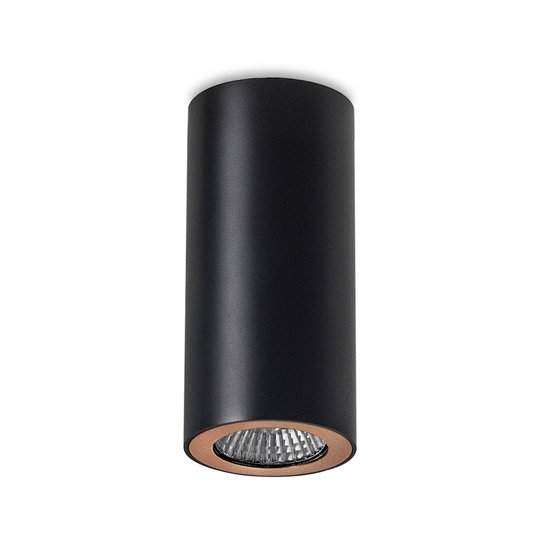 LEDS-C4 Pipe -kattospotti 1-lamppuinen musta-kulta