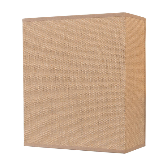 Seinälamppu Jute, ruskea, kulmikas