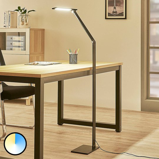 Himmenn. LED-lattialamppu Salome, säädet. valoväri