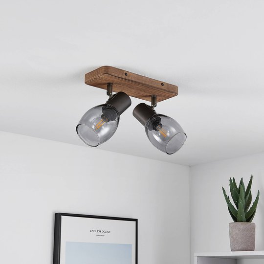 Lindby Ineska -kattokohdevalo 2-lamp. kulmikas