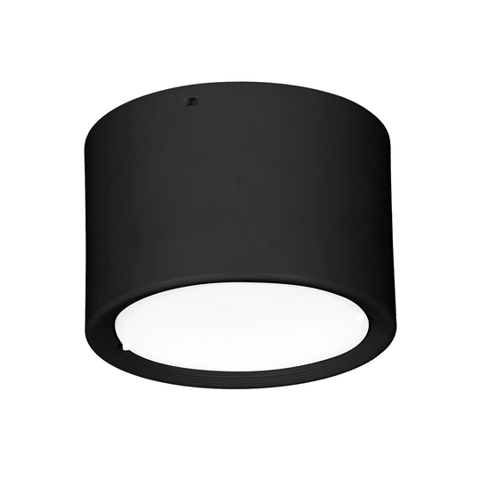 LED-alasvalo Ita musta, diffuusorilla, Ø 12 cm