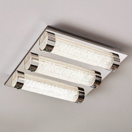 LED-kattovalaisin Tolorico, 35 cm, neliönmuotoinen