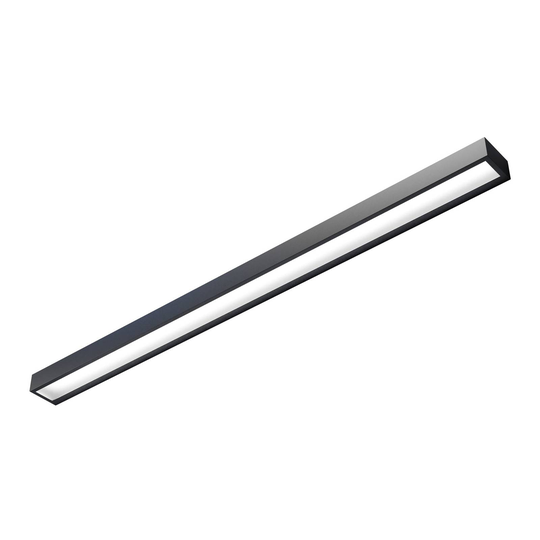 LED-seinävalo Mera, leveys 120 cm, musta 3 000 K