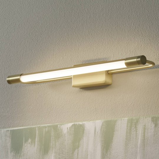 LED-seinävalaisin Rapallo, messinki, IP44, 40 cm