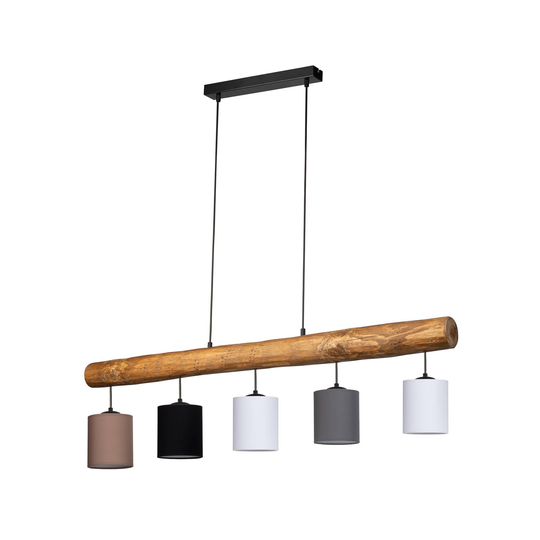 Riippuvalo Furesta petsattu monivärinen 5-lamp.
