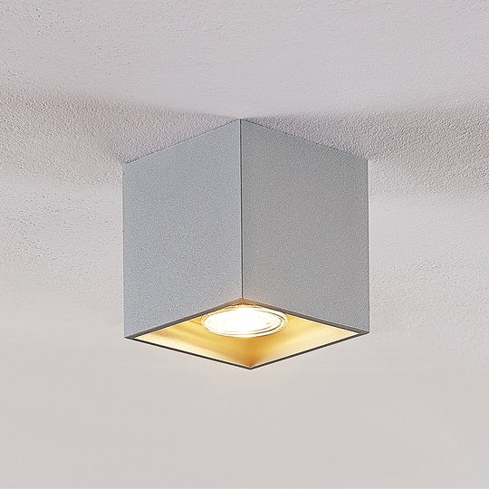 Lindby Parvin alumiinialasvalo, kulmikas, harmaa