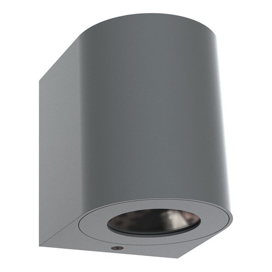 LED-ulkoseinävalaisin Canto 2, 10 cm, harmaa
