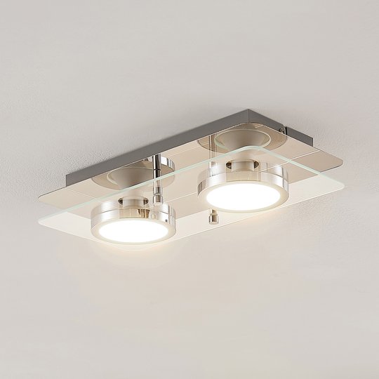 Lindby Gabryl LED-kattovalaisin, kaksilamppuinen