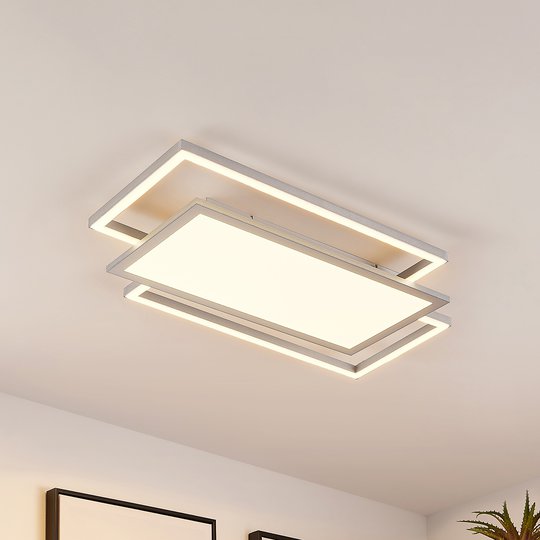 Lucande Ciaran -LED-kattovalaisin, suorakaide