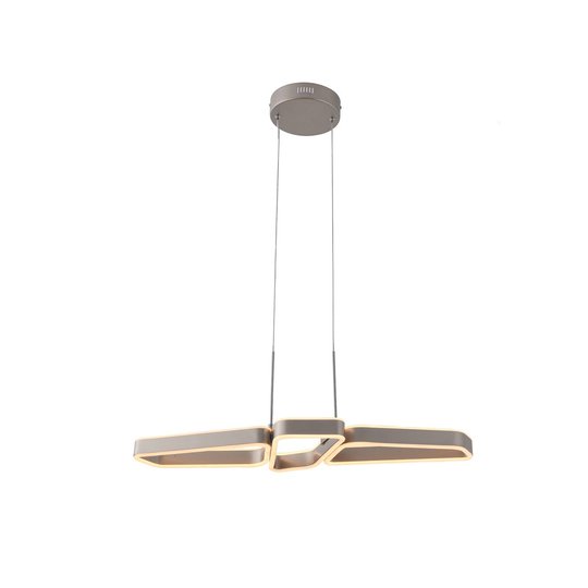 Lucande Quinn -LED-riippuvalaisin nikkeli 3-lamp.