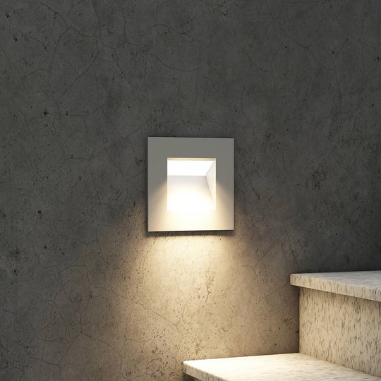 Arcchio Zamo -LED-uppovalaisin, hopea
