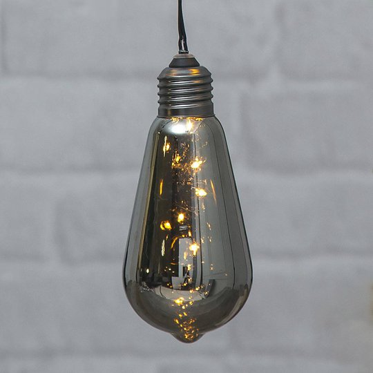Glow-vintage-LED-koristevalo ajastimella, savu