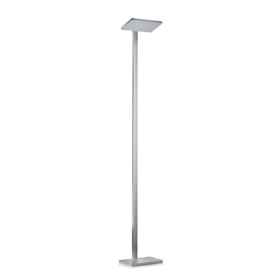 Moderni LED-lattiavalo Geri, matta nikkeli