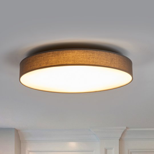 LED-kangaskattolamppu Saira, 50 cm, harmaa