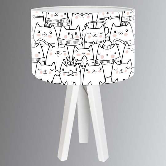 Söpö lastenhuoneen pöytävalaisin Cats