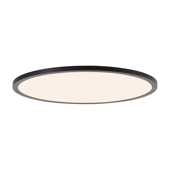 Tuco-LED-kattovalaisin CCT, himmennys, musta Ø50cm