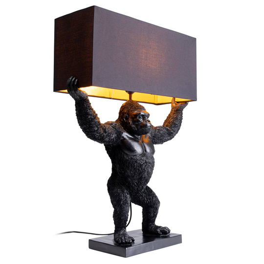 KARE Animal King Kong-pöytälamppu, kangasvarjostin