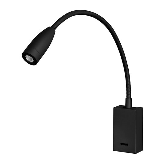 Tyylikäs LED-seinävalaisin Bed katkaisimella