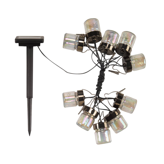 Firefly Opal aurinkokäyt. LED-valoketju 10 lamppua