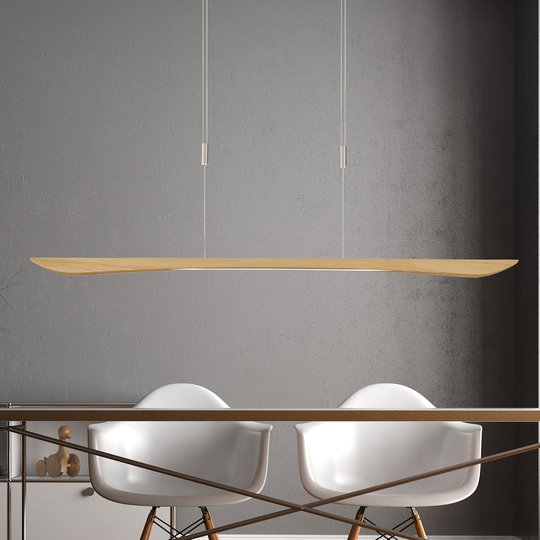 Lucande Hiba -LED-riippuvalo luonnontammi 148 cm