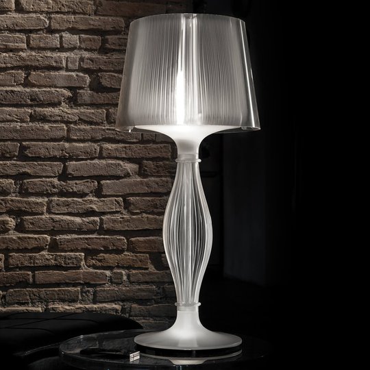 Slamp Liza - designer-pöytävalaisin, tinanvärinen