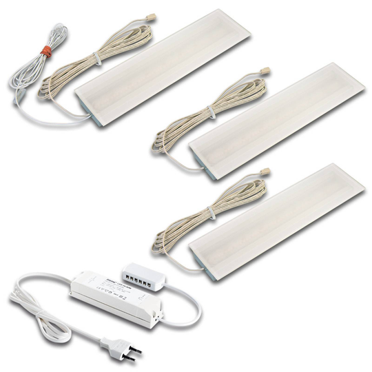 LED Glas-Line -kaapinalusvalo, lämmin valkoinen 3x