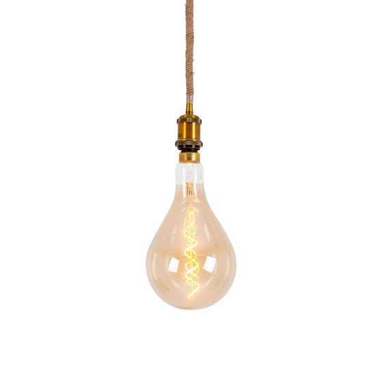 LED-riippuvalaisin Ontario, hamppuköysi, 1 lamppu