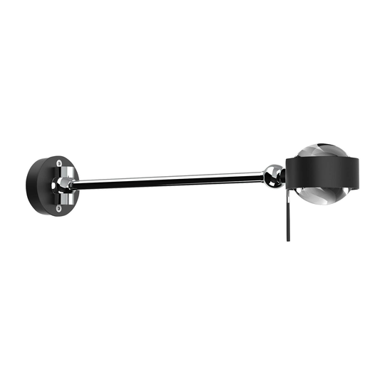 Puk Mini Hotel LED 30cm kirkas linssi, musta/kromi