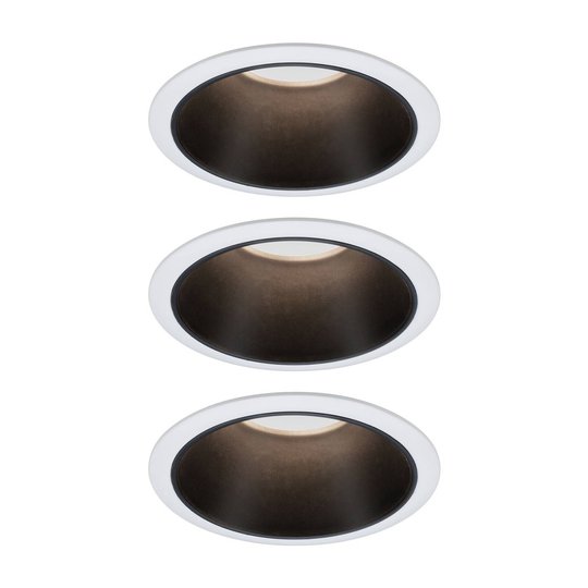 Paulmann Cole LED-Spotlight, musta-valkoinen 3 kpl