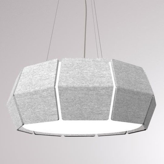 LOUM Decafelt -LED-riippuvalaisin, harmaa Ø 54 cm