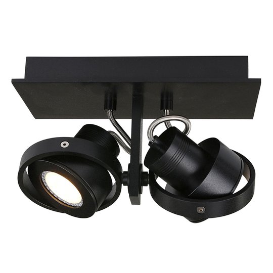 LED-kattokohdevalo Westpoint, 2-lamppuinen, musta