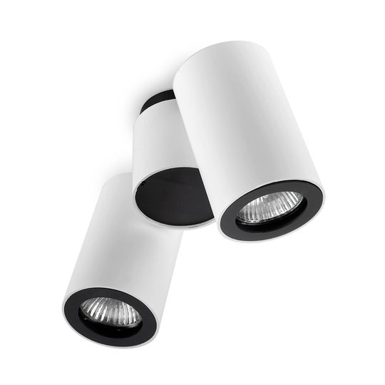 LEDS-C4 Pipe -kattospotti 2-lamp. valkoinen-musta