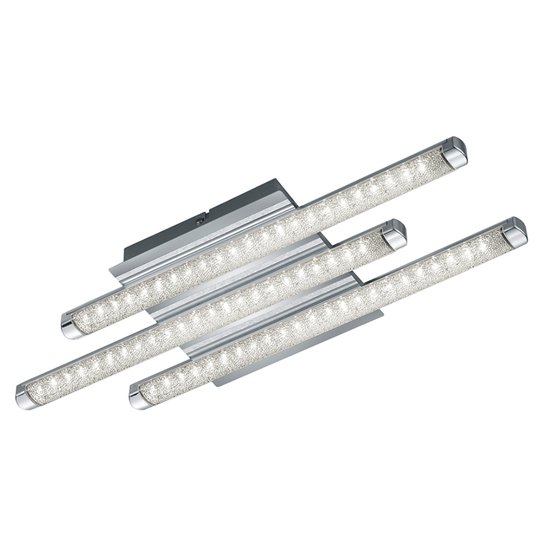 LED-kattovalaisin Street 3-lamppuinen kristallijäl