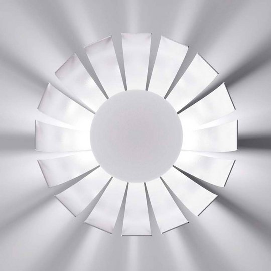 Valkoinen LED-design-kattovalaisin Loto, 27 cm