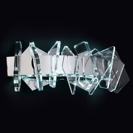Eos - moderni LED-seinävalaisin lasikoristeilla