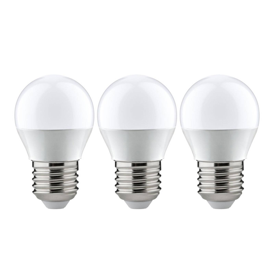 Paulmann-LED-pisaralamppu E27 3,5W 2700K opal 3kpl