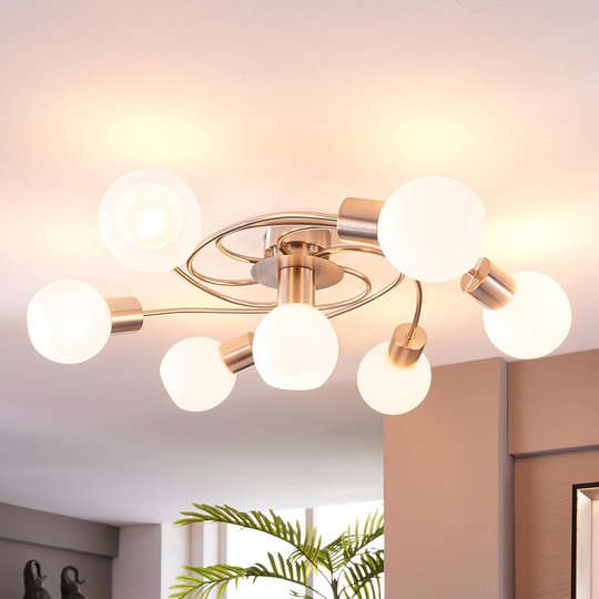 LED-kattovalaisin Ciala, 7-lamppuinen, nikkeli