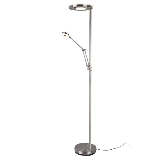 LED-ylösvalo Barrie lukuvalolla, matta nikkeli