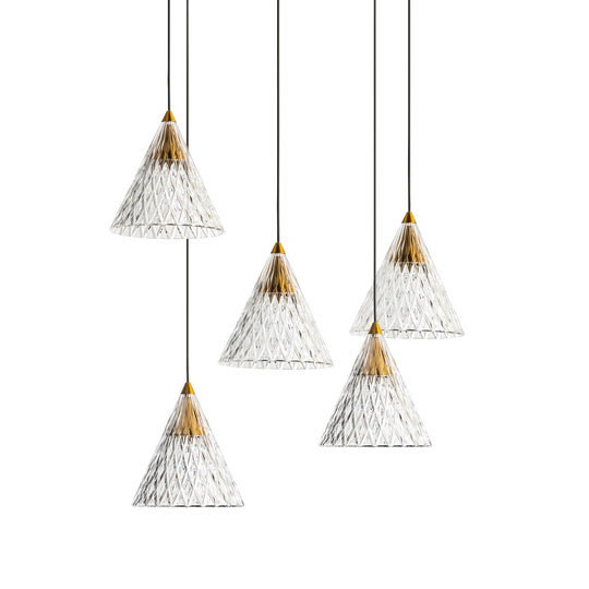 LEDS-C4 Veneto -LED-riippuvalo 5 lamppuinen, musta