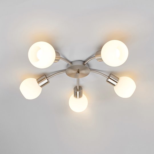 5-lamp. LED-kattovalaisin Elaina, matta nikkeli