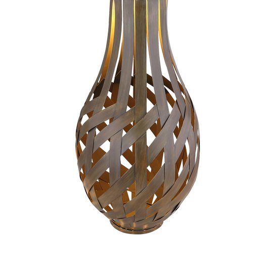 Aurinkokäyttöinen LED-koristelyhty 36652, bambu